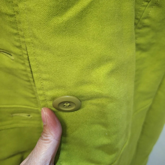 L.L. Bean Womens Pea Coat Suede Texture Apple Green w/ Matching Belt Regular Fit - Picture 9 of 16